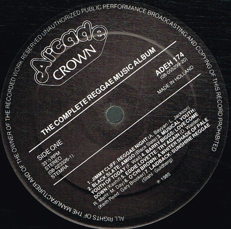Various Artists - Complete Reggae Music Album - Double Lp