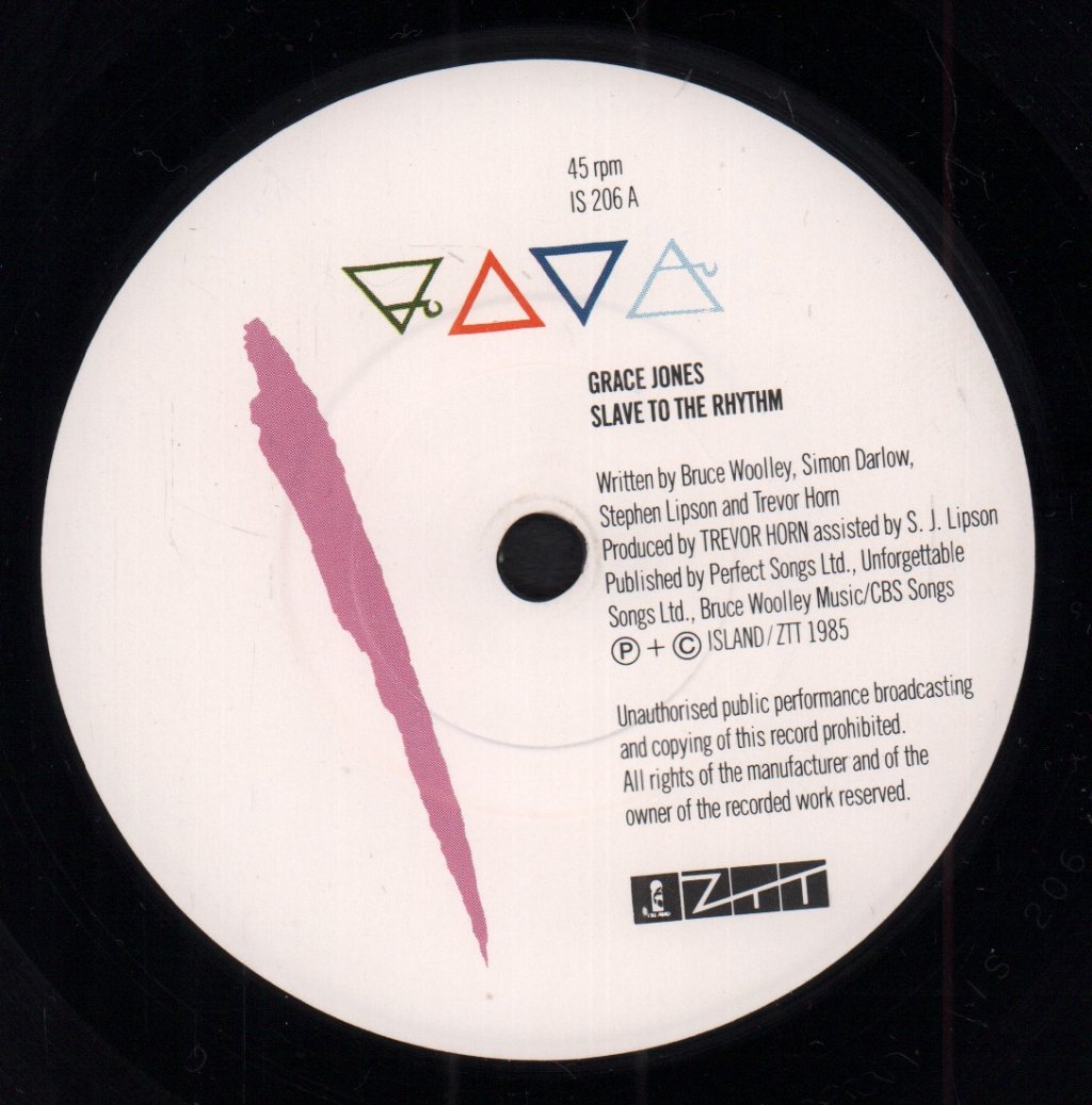 Grace Jones - Slave To The Rhythm - 7 Inch