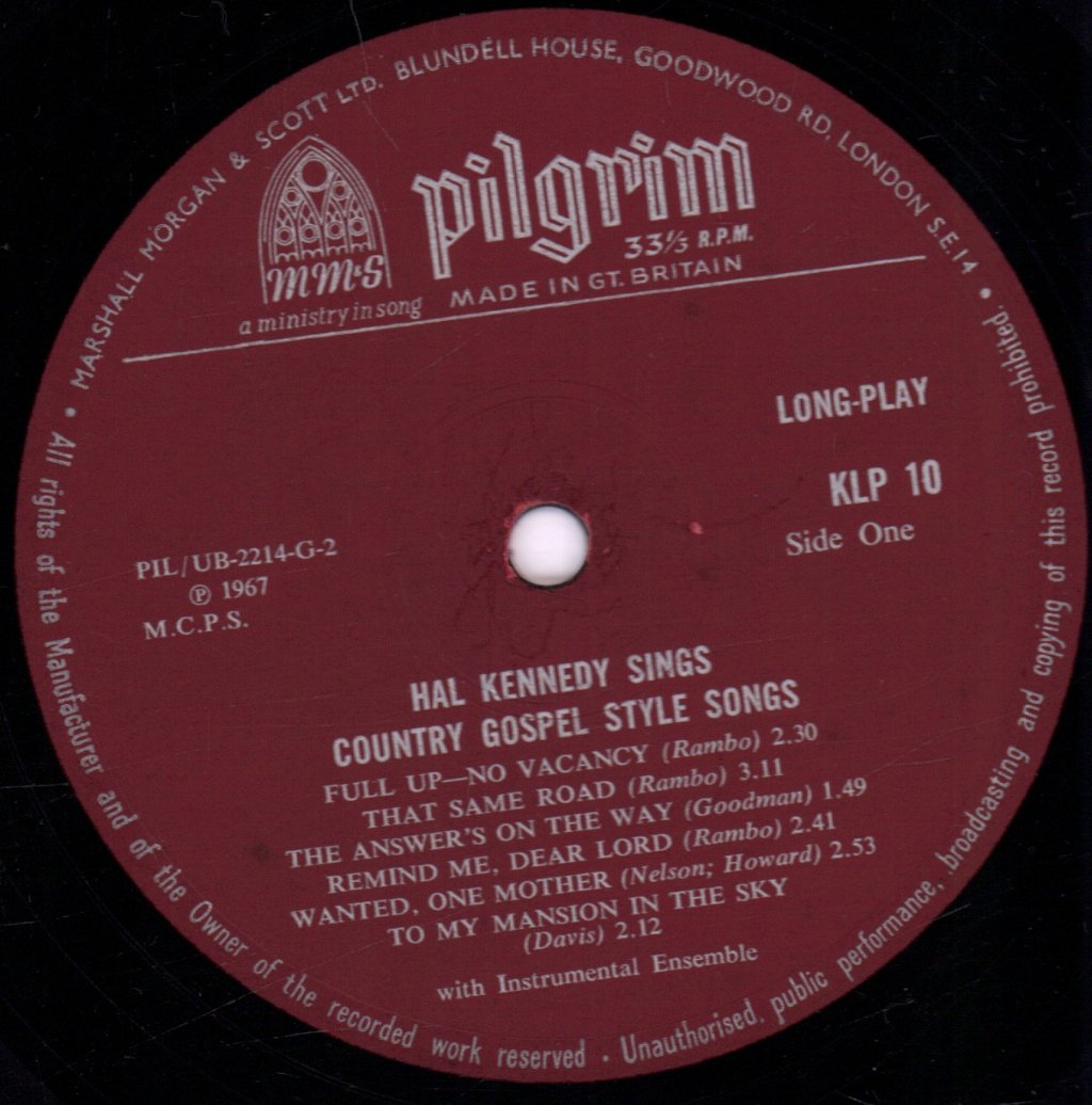 Hal Kennedy - Country Gospel Style Songs - Lp