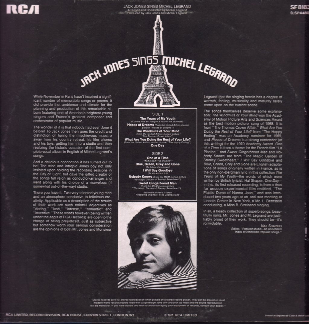 Jack Jones - Sings Michel Legrand - Lp