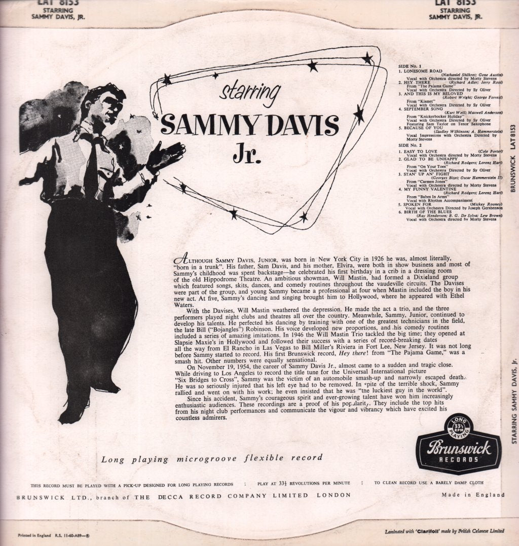 Sammy Davis Jr - Starring - Lp
