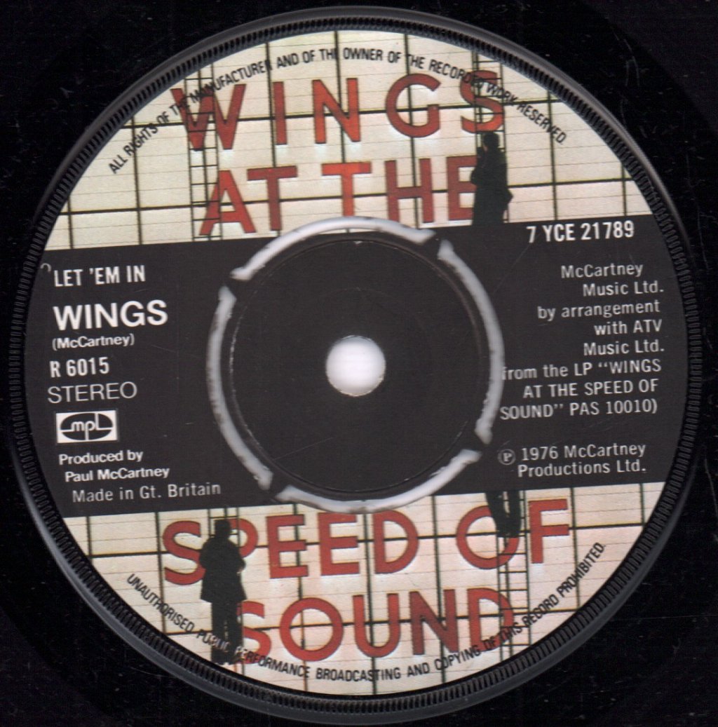 Wings - Let Em In - 7 Inch