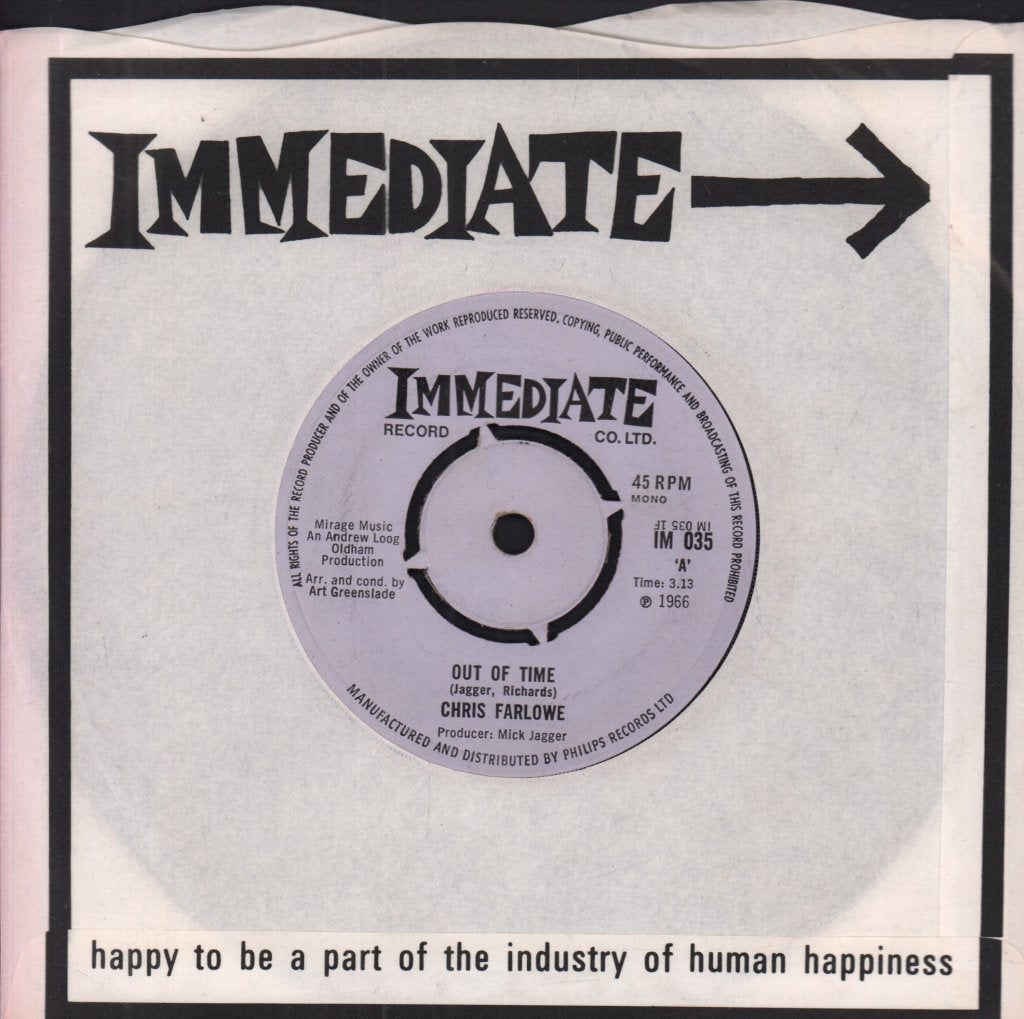 Chris Farlowe - Out Of Time - 7 Inch