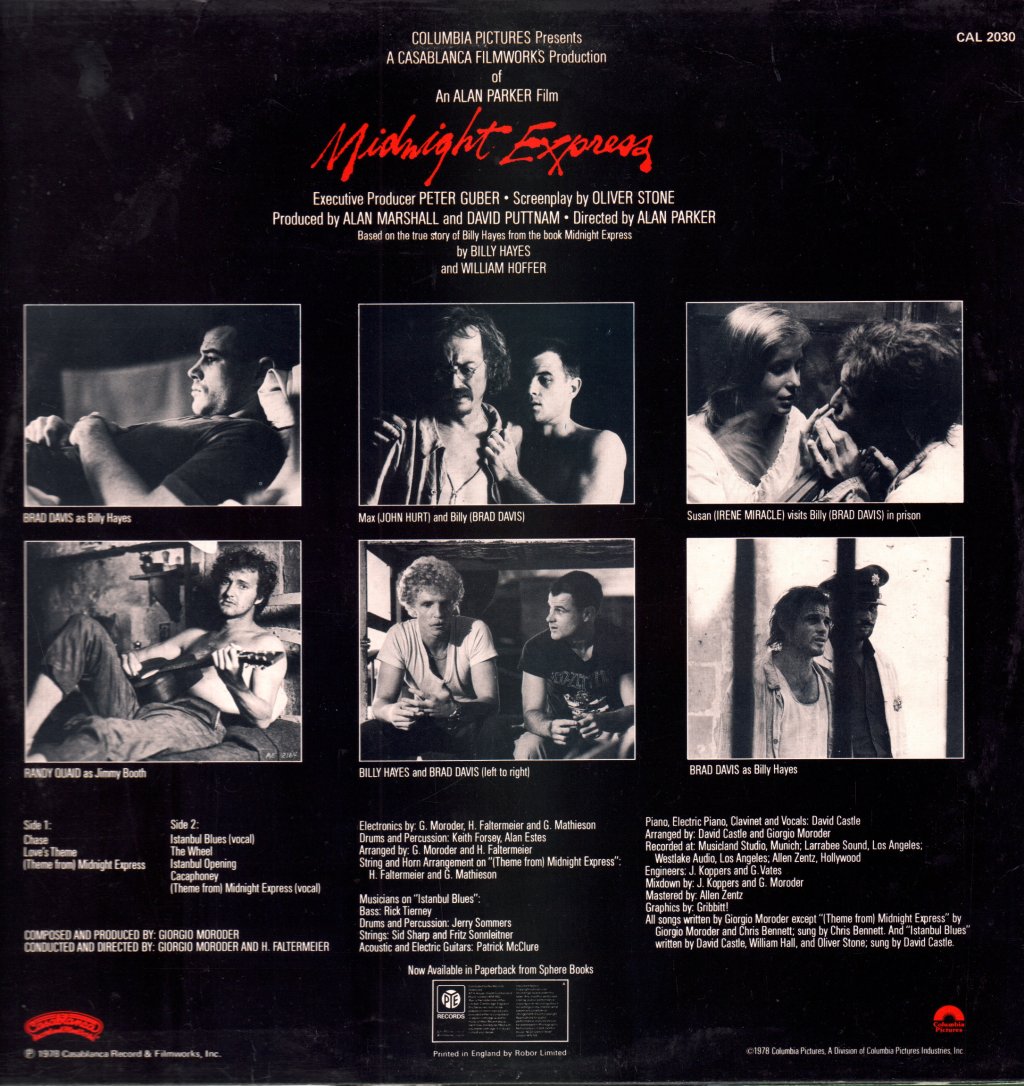 Giorgio Moroder - Midnight Express (Music From The Original Motion Picture Soundtrack) - Lp