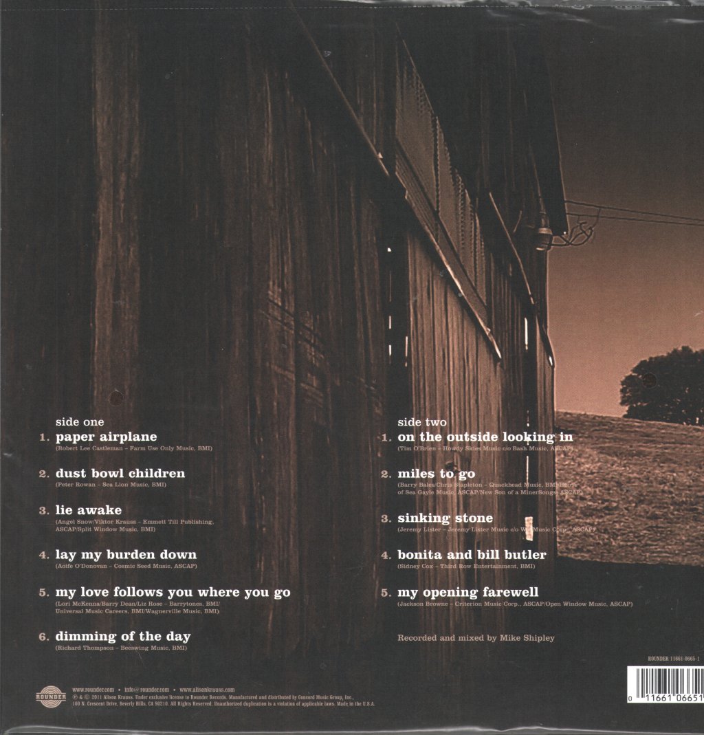 Alison Krauss & Union Station - Paper Airplane - Lp