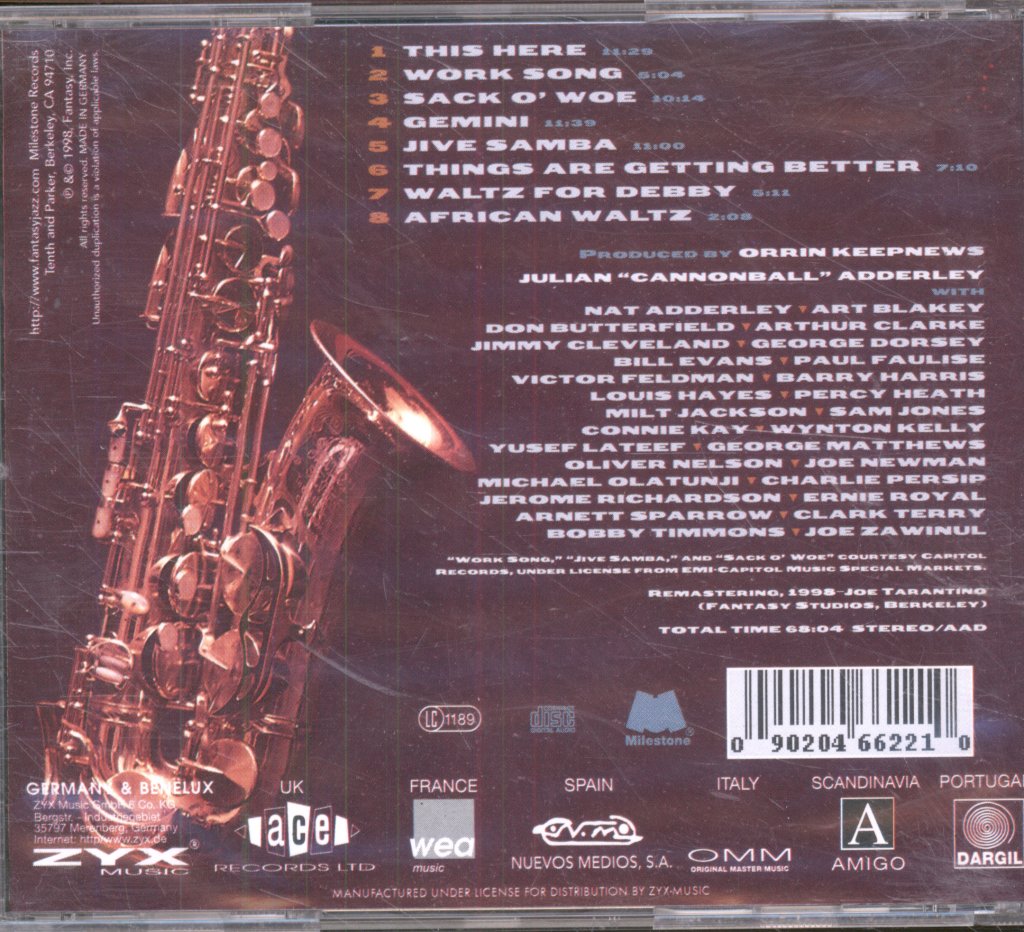 Cannonball Adderley - Greatest Hits - Cd