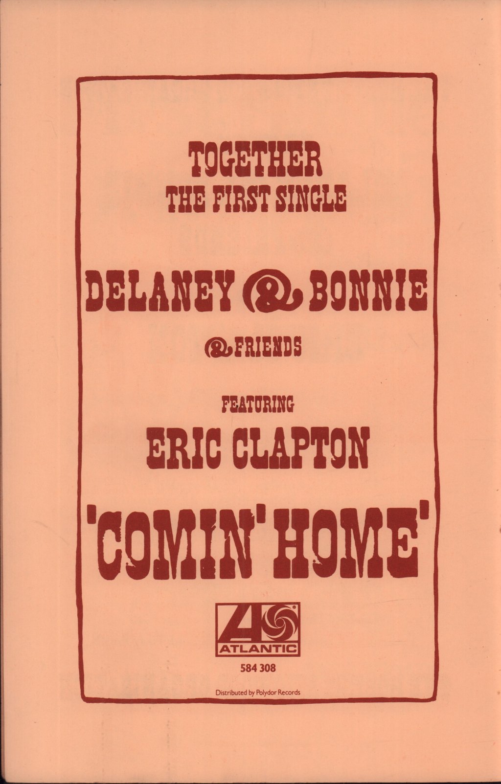delaney and bonnie / eric clapton / p.p. arnold / ashton gardner and dyke - british tour 1969 - Tour Programme
