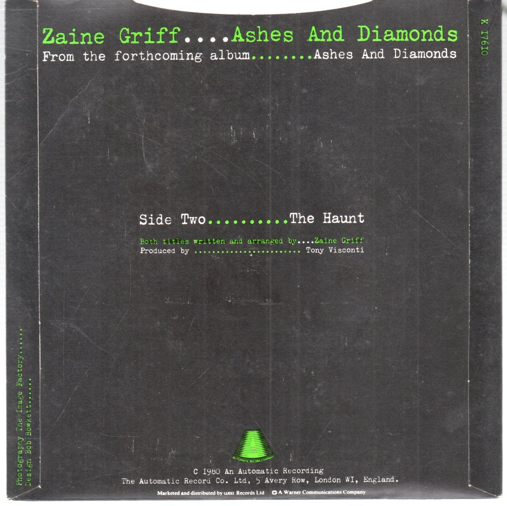 Zaine Griff - Ashes And Diamonds - 7 Inch