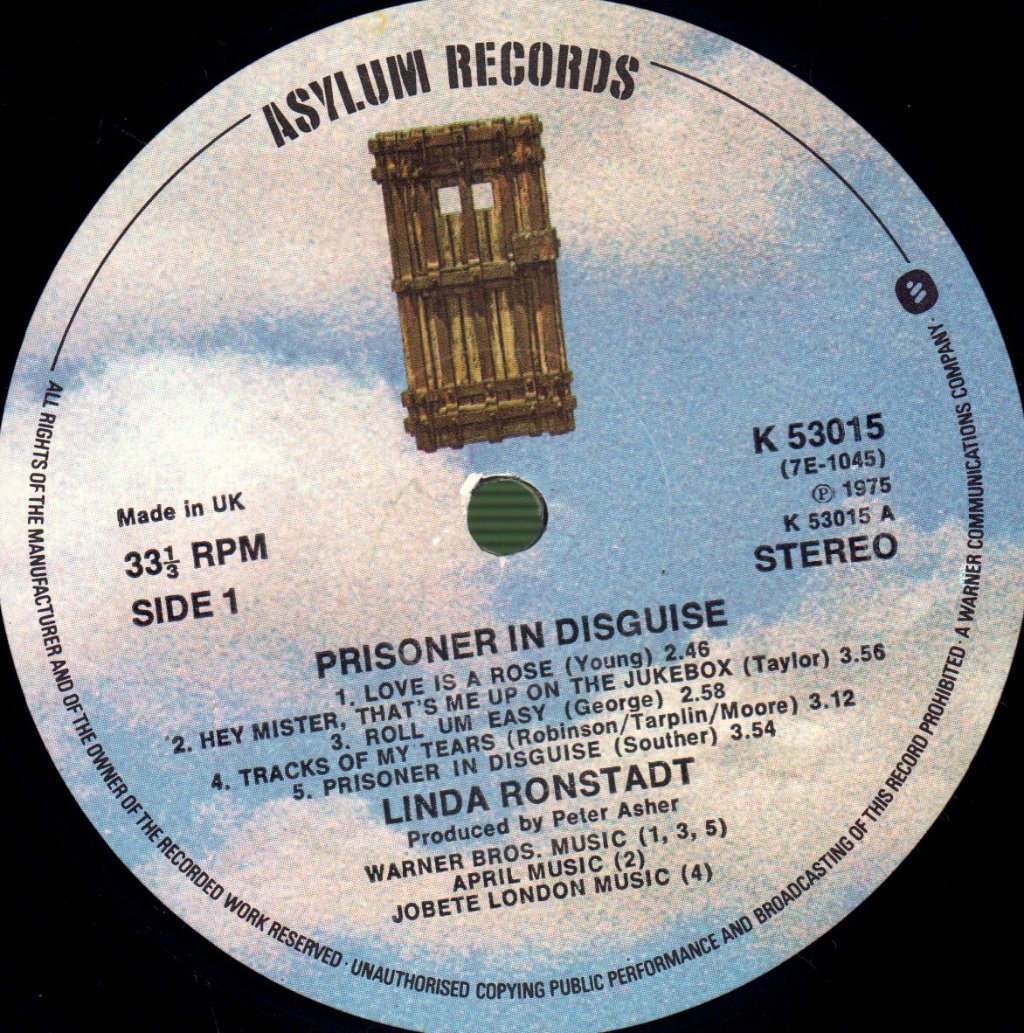 Linda Ronstadt - Prisoner In Disguise - Lp
