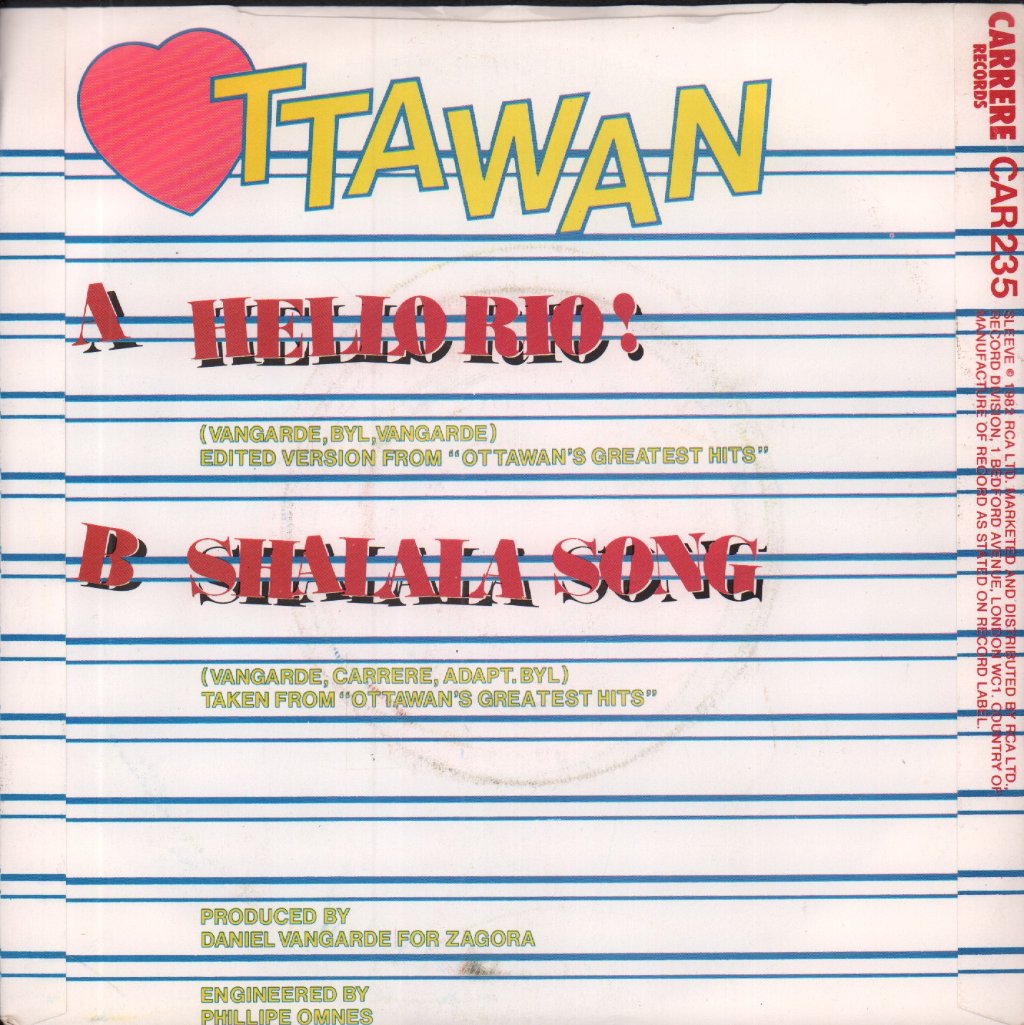 Ottawan - Hello Rio - 7 Inch