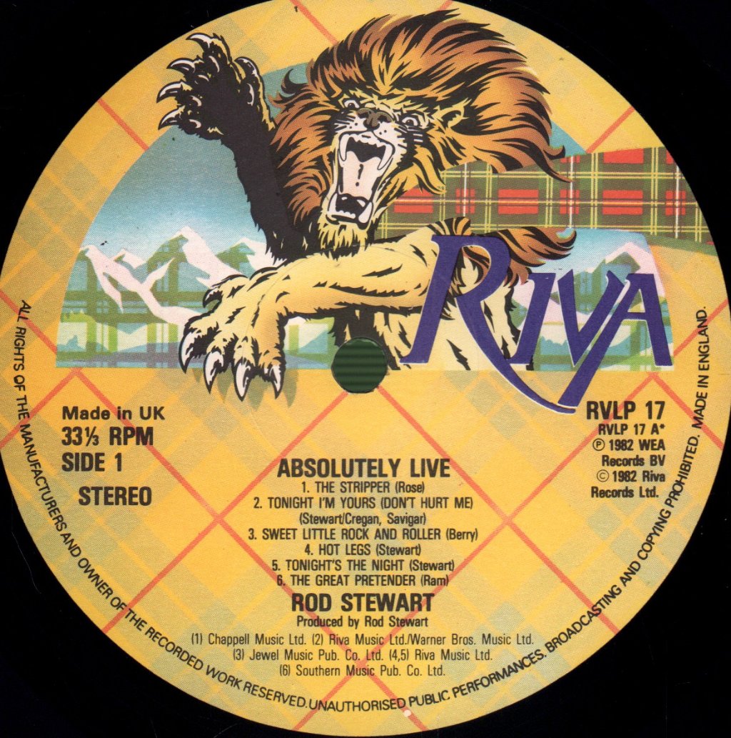 Rod Stewart - Absolutely Live - Double Lp