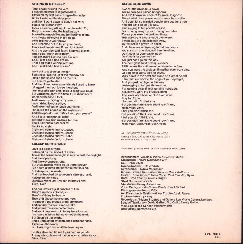 Jimmy Webb - Land's End - Lp