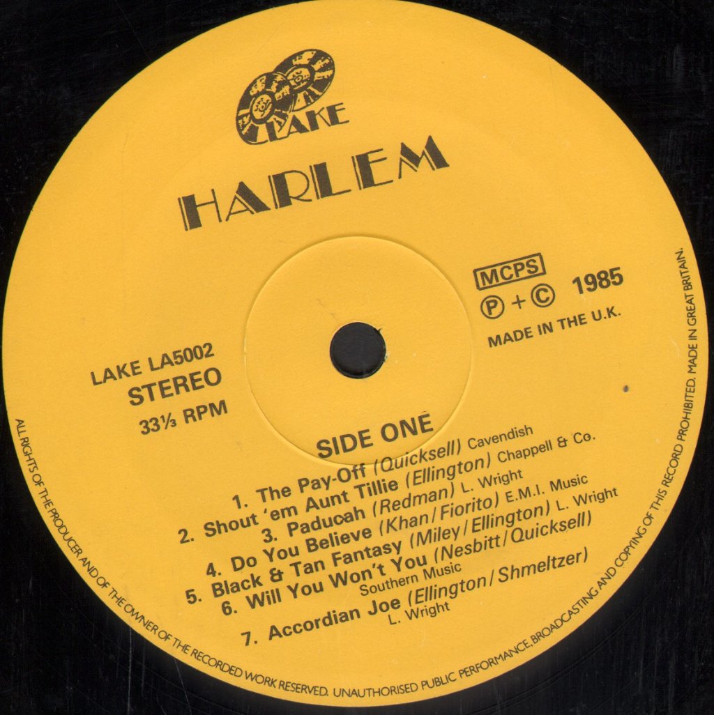 Harlem - Classic Big Band Jazz - Lp