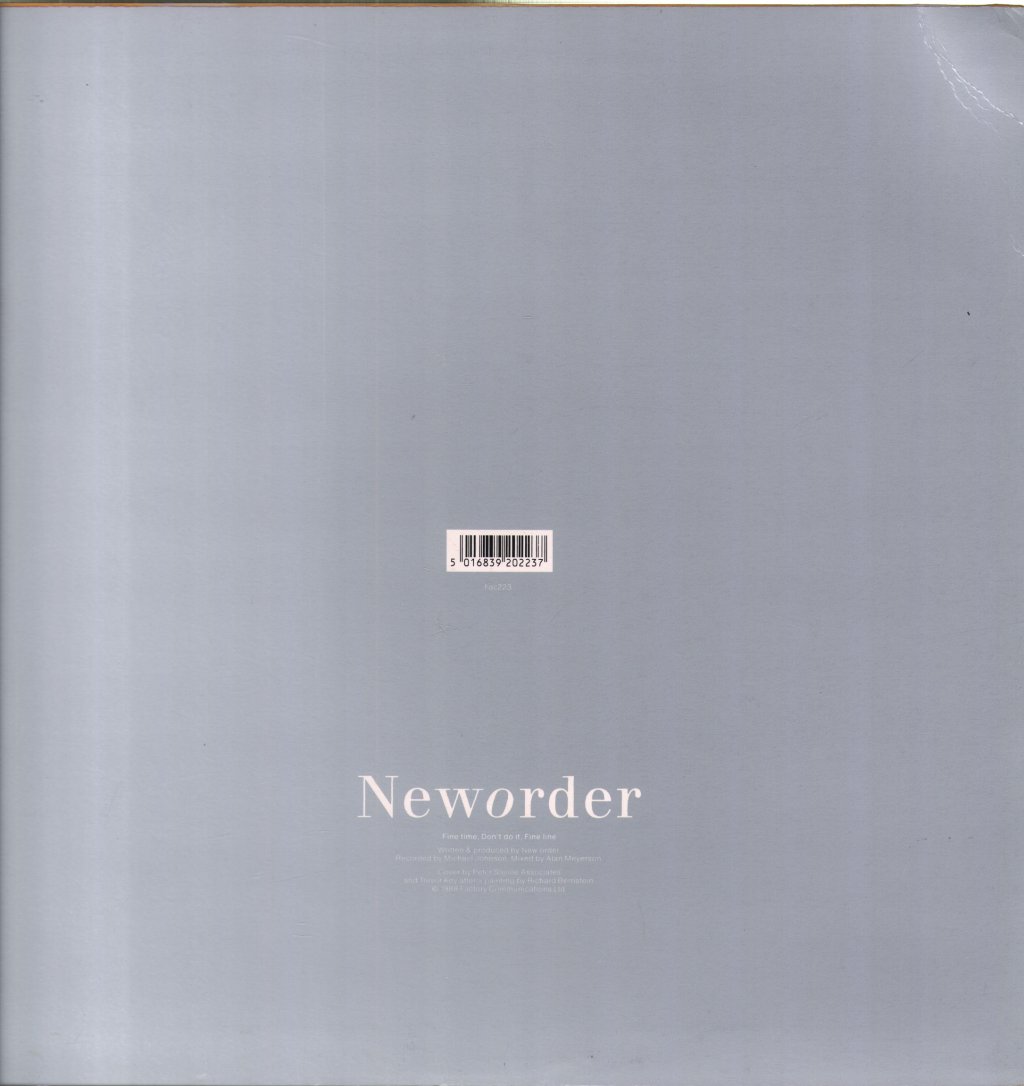 New Order - Fine Time - 12 Inch