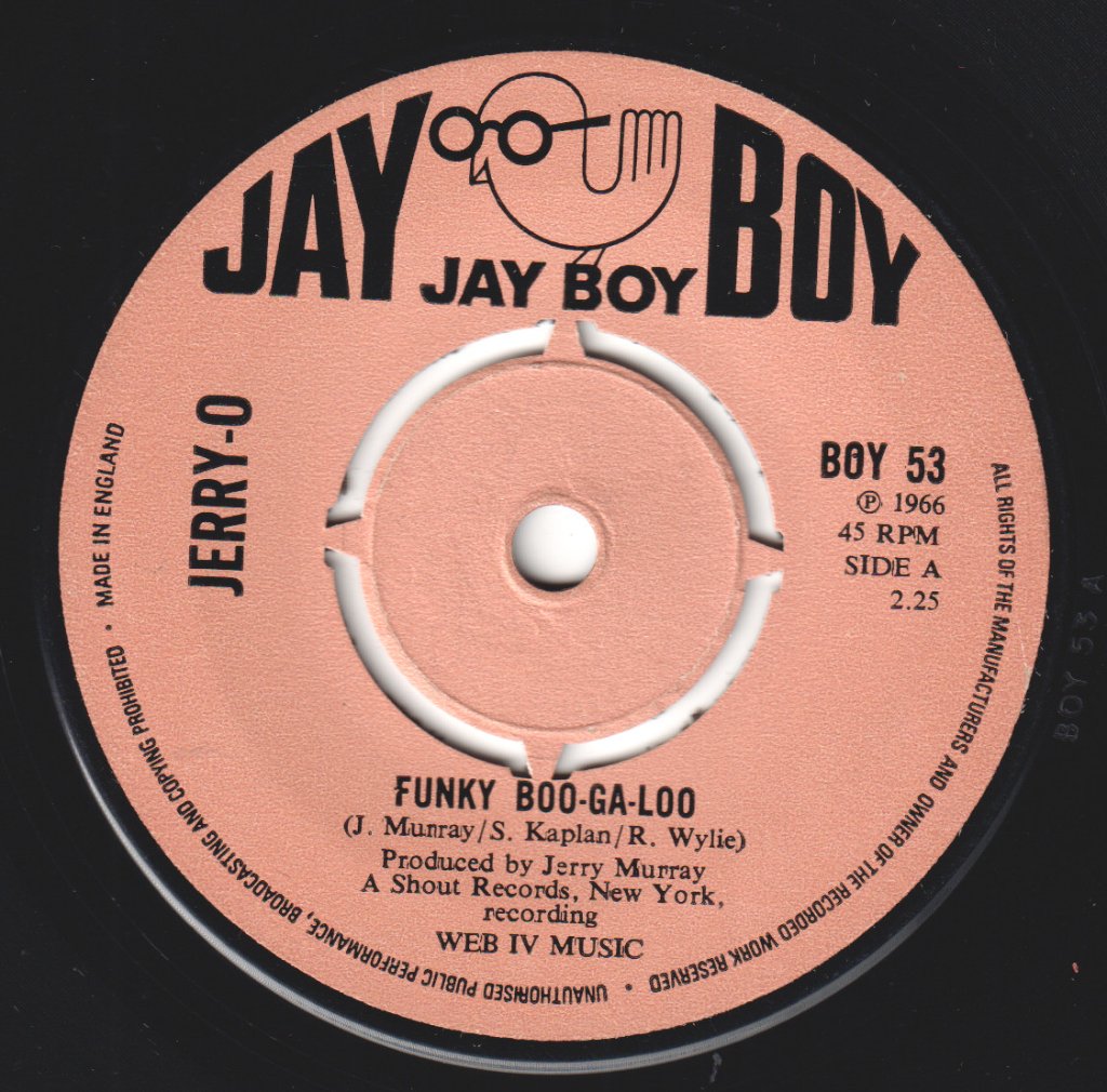Jerry O - Funky Boo-Ga-Loo - 7 Inch