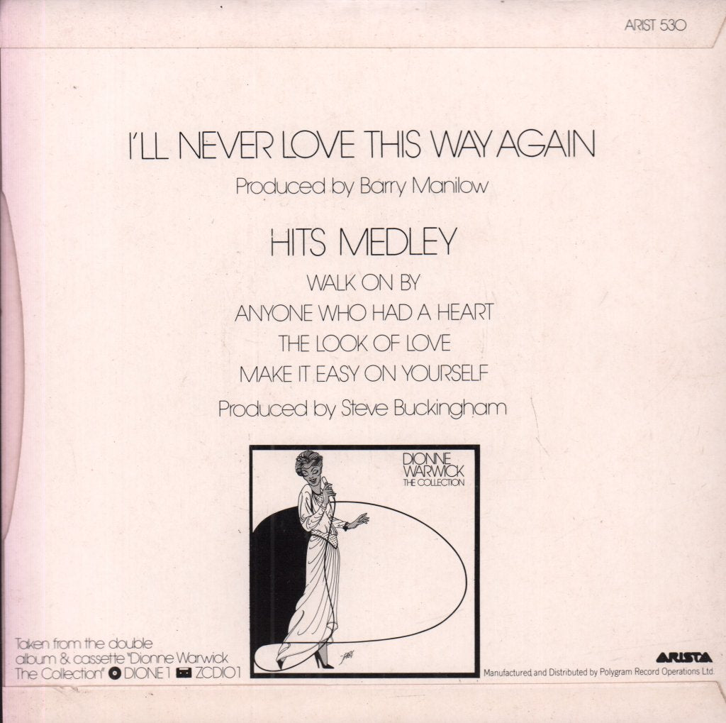 Dionne Warwick - I'll Never Love This Way Again - 7 Inch