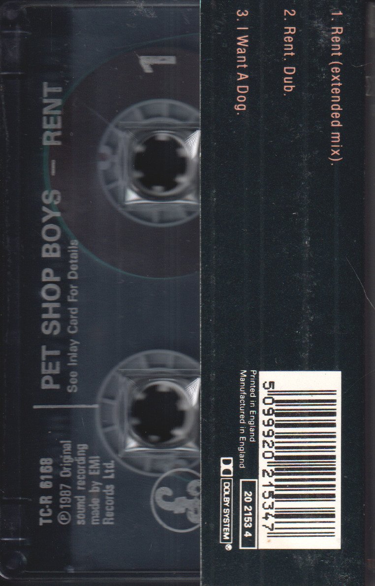 Pet Shop Boys - Rent - Cassette