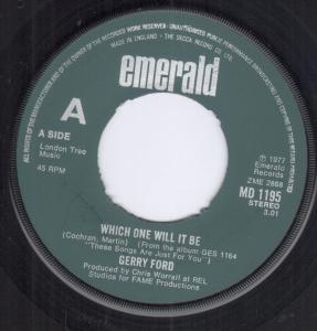 Gerry Ford - Which One Will It Be - 7 Inch