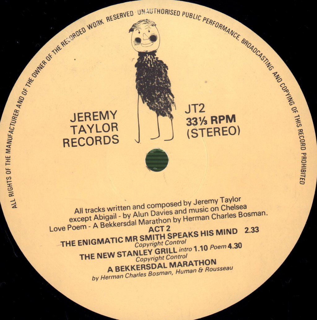 Jeremy Taylor - Live at The Young Vic - Lp
