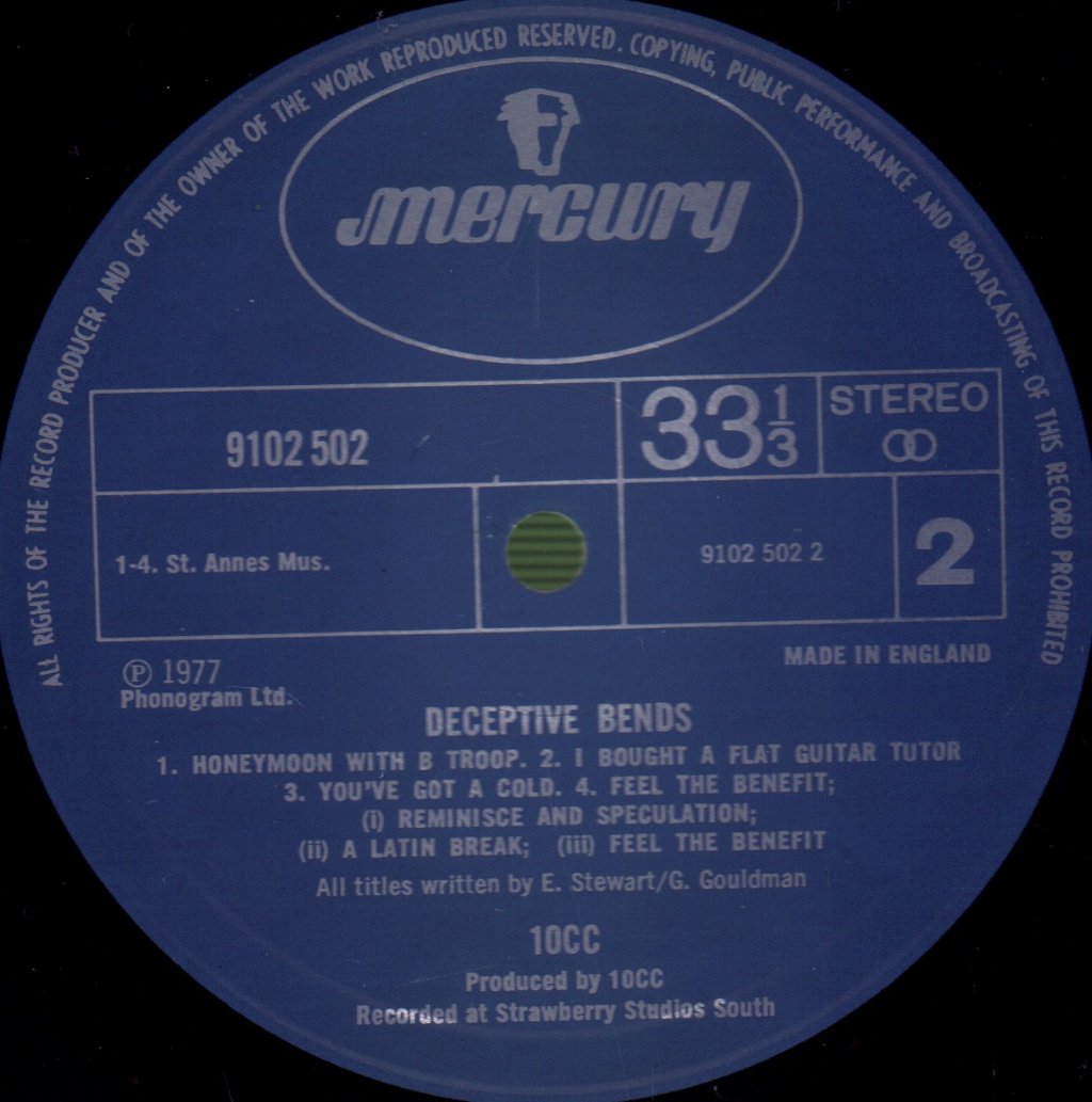 10cc - Deceptive Bends - Lp