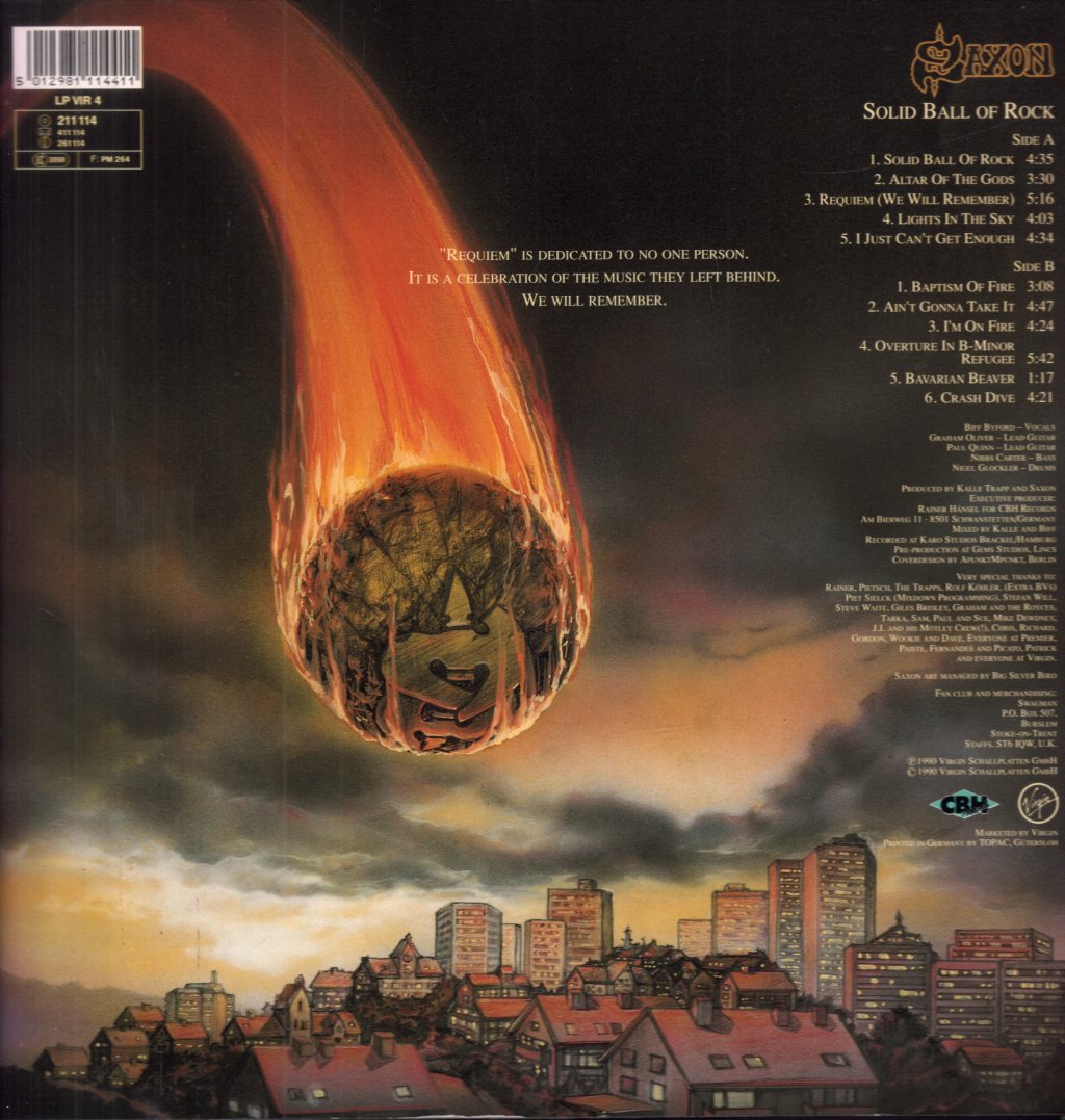 Saxon - Solid Ball Of Rock - Lp