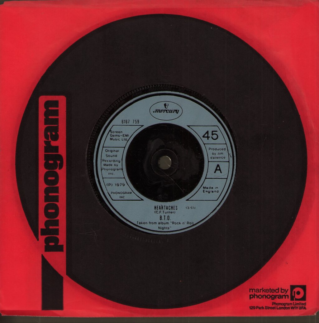 Bto - Heartaches - 7 Inch
