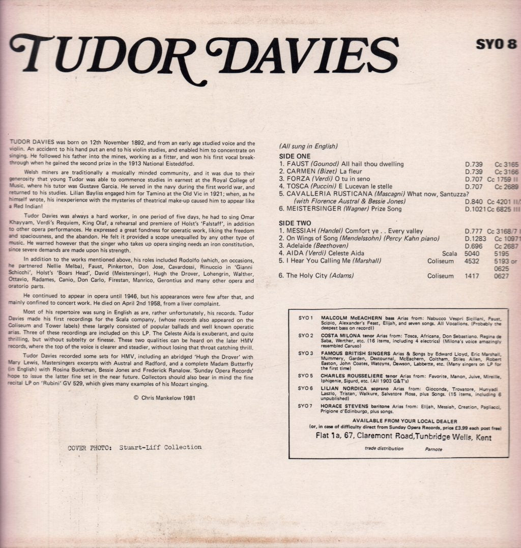 Tudor Davies - Tudor Davies Tenor - Lp