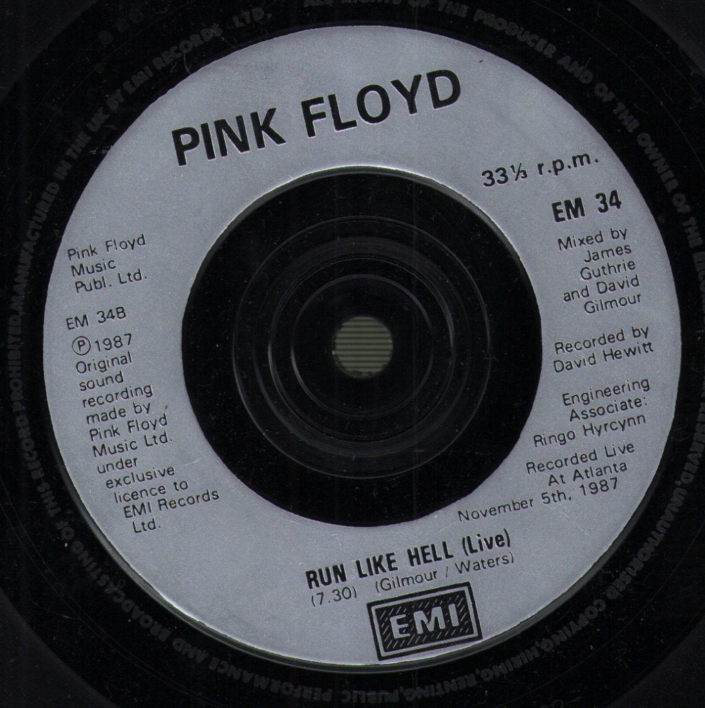 Pink Floyd/St Philips Choir - Run Like Hell (live)/Light The Candles - 7 Inch