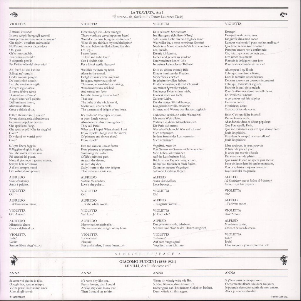 Kiri Te Kanawa - Verdi And Puccini - Lp