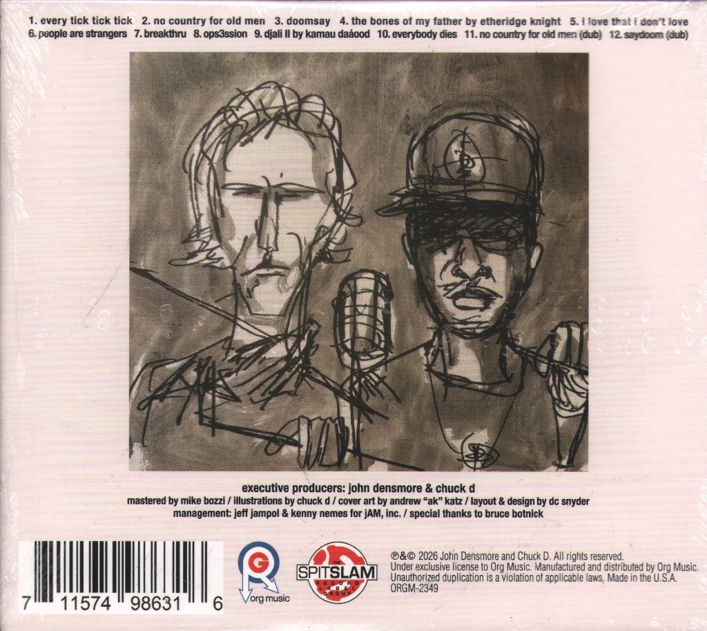 Chuck D and John Densmore - doPE = No Country For Old Men - Cd