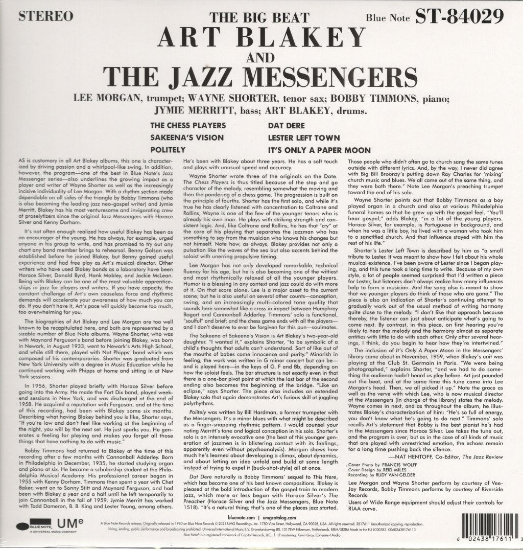 Art Blakey & The Jazz Messengers - Big Beat - Lp