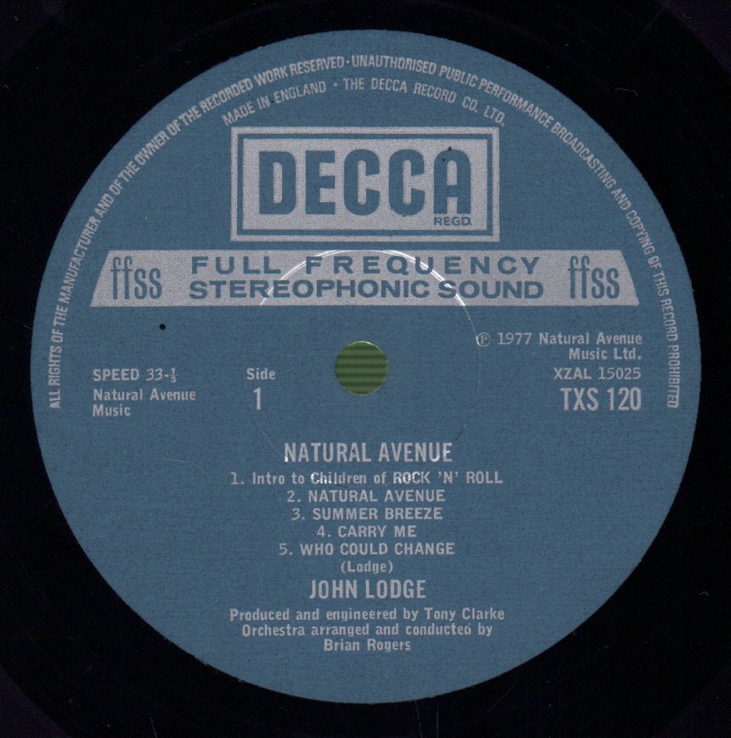 John Lodge - Natural Avenue - Lp
