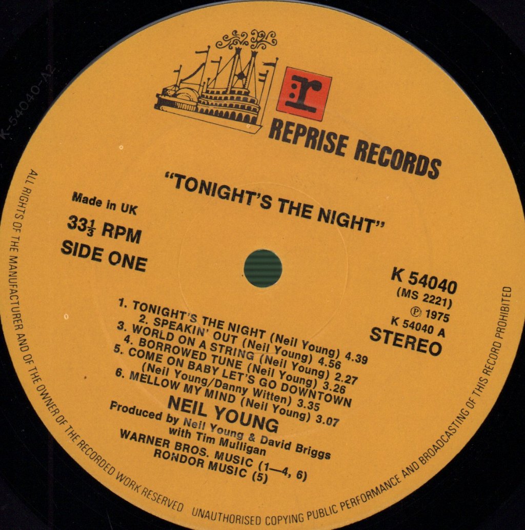 Neil Young - Tonight's The Night - Lp