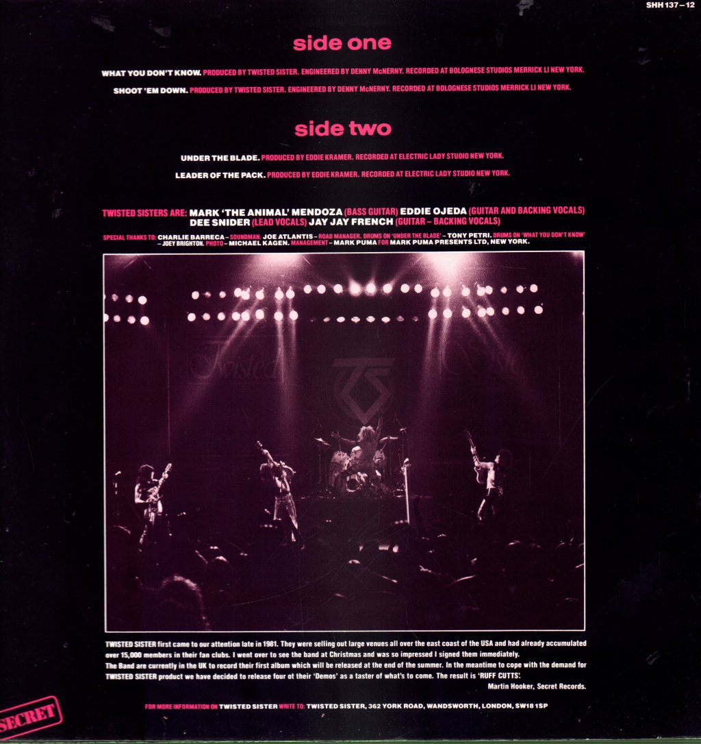 Twisted Sister - Ruff Cuts - Lp