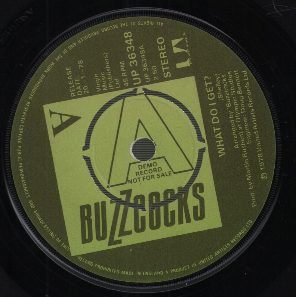 Buzzcocks - What Do I Get? - 7 Inch