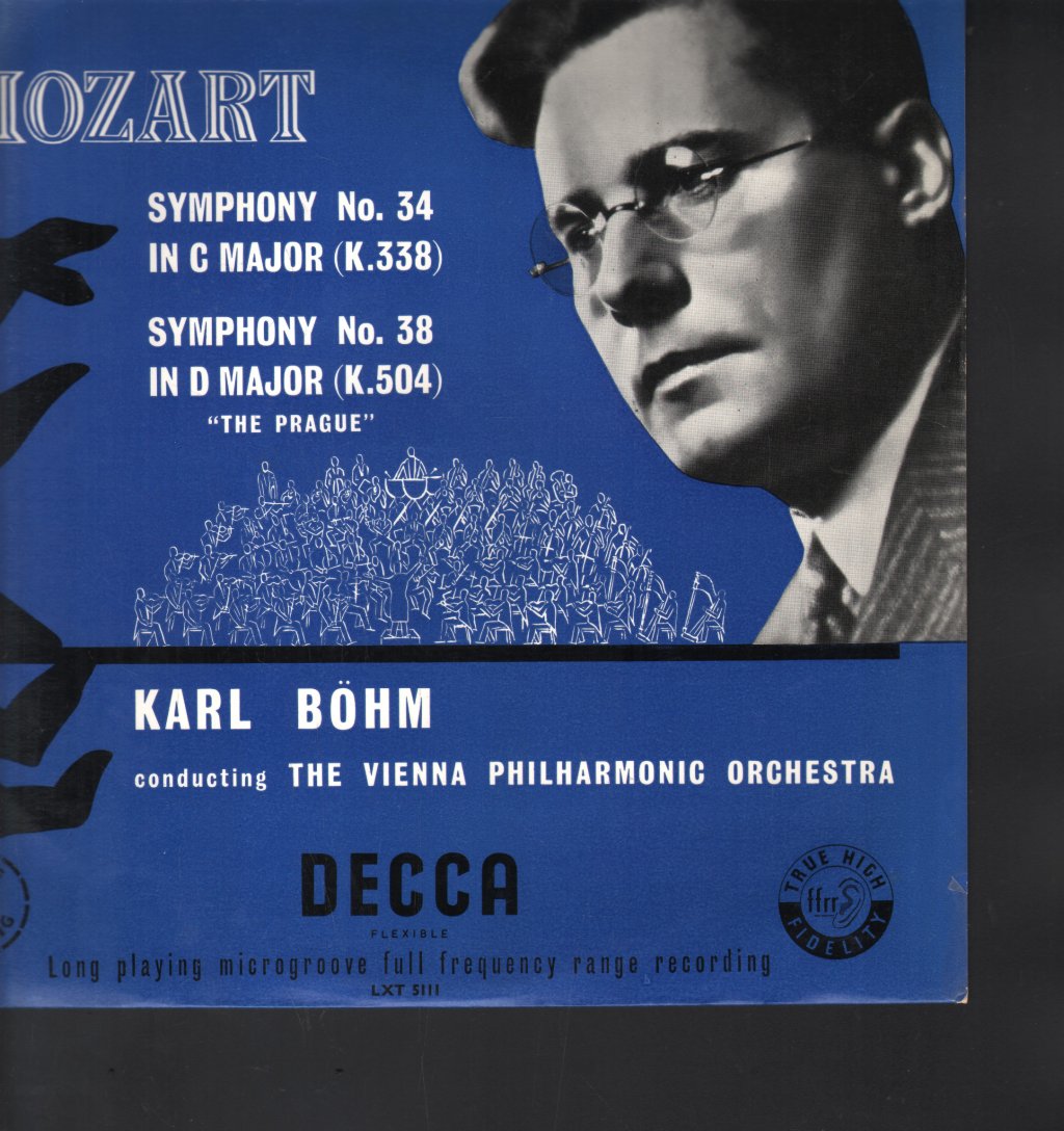 Karl Bohm / Vienna Philharmonic Orchestra - Mozart - Symphonies Nos. 34 & 38 - Lp