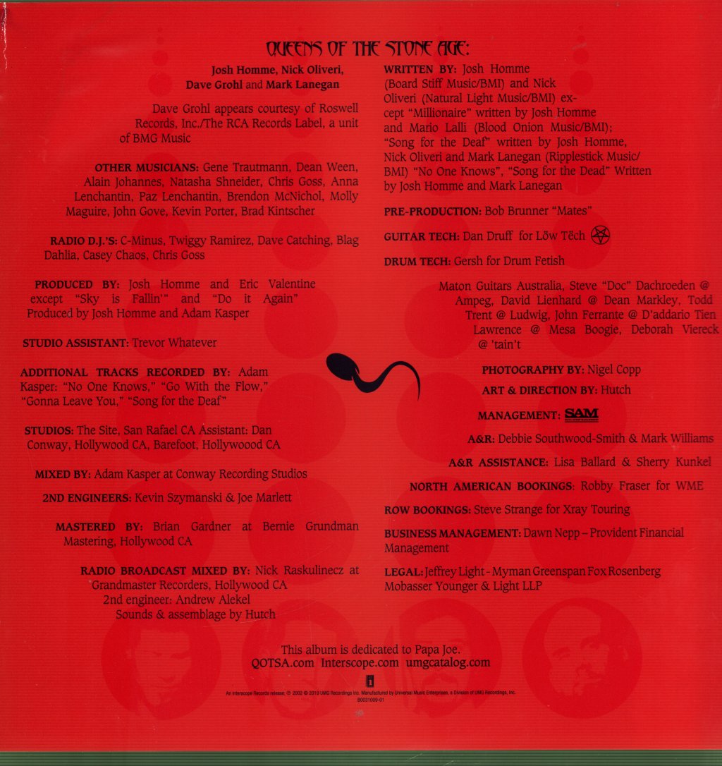 Queens Of The Stone Age - Songs For The Deaf - Double Lp