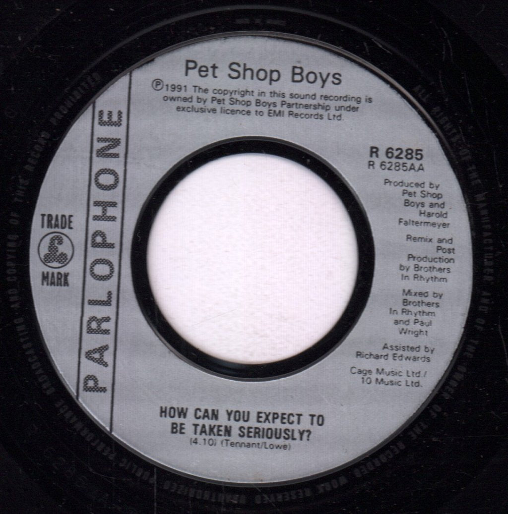 Pet Shop Boys - Where The Streets Have No Name (Can't Take My Eyes Off You) (7" Edit) - 7 Inch