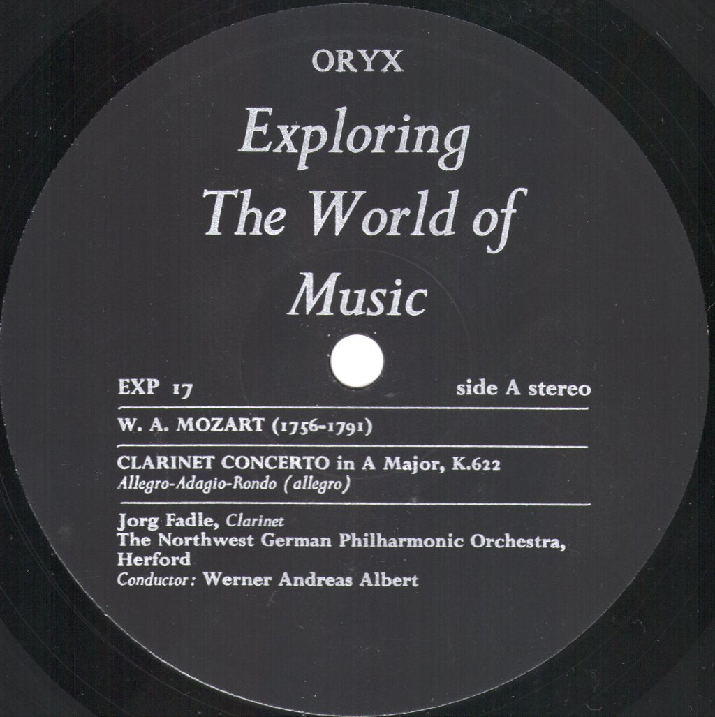 Northwest German Philharmonic / Jorg Fadle / Klaus Mansfield - W.A. Mozart - Horn Concerto No. 3 In E Flat, K.447 & Clarinet Concerto In A Major, K.622 - Lp