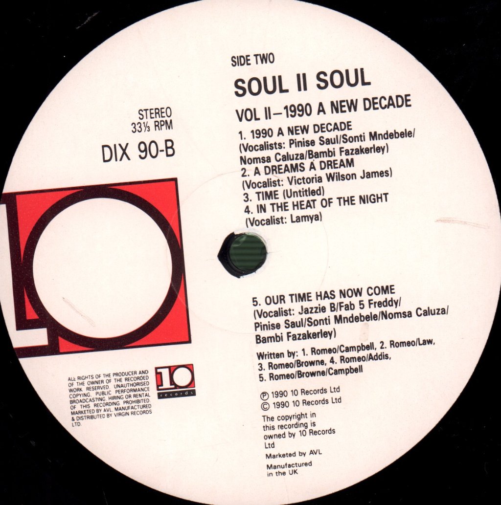 Soul II Soul - Vol. II (1990 - A New Decade) - Lp