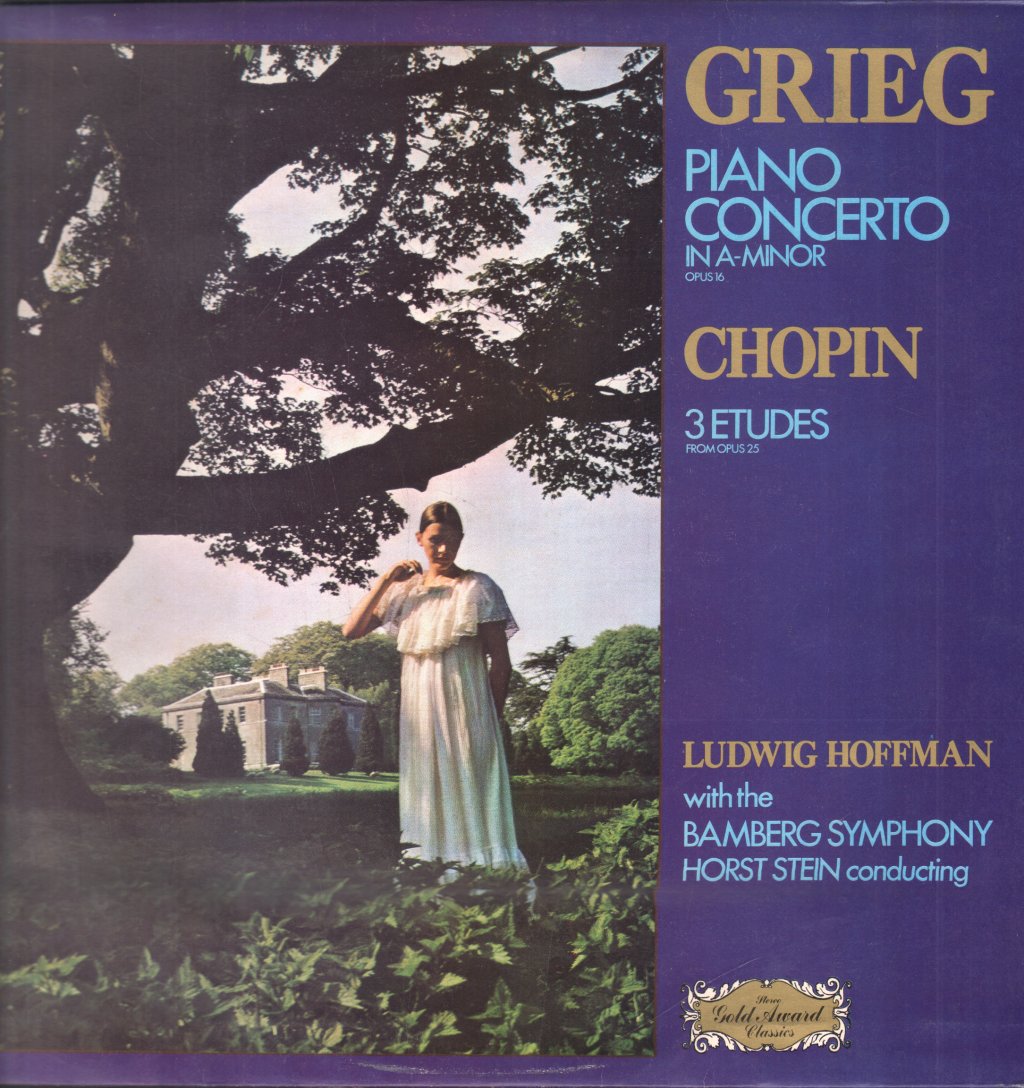 Ludwig Hoffmann / Horst Stein / Bamberg Symphony Orchestra - Grieg - Piano Concerto In A-Minor / Chopin - 3 Etudes - Lp