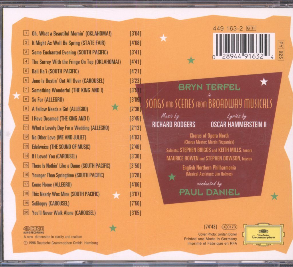 Bryn Terfel - Something Wonderful - Bryn Terfel Sings Rodgers & Hammerstein - Cd
