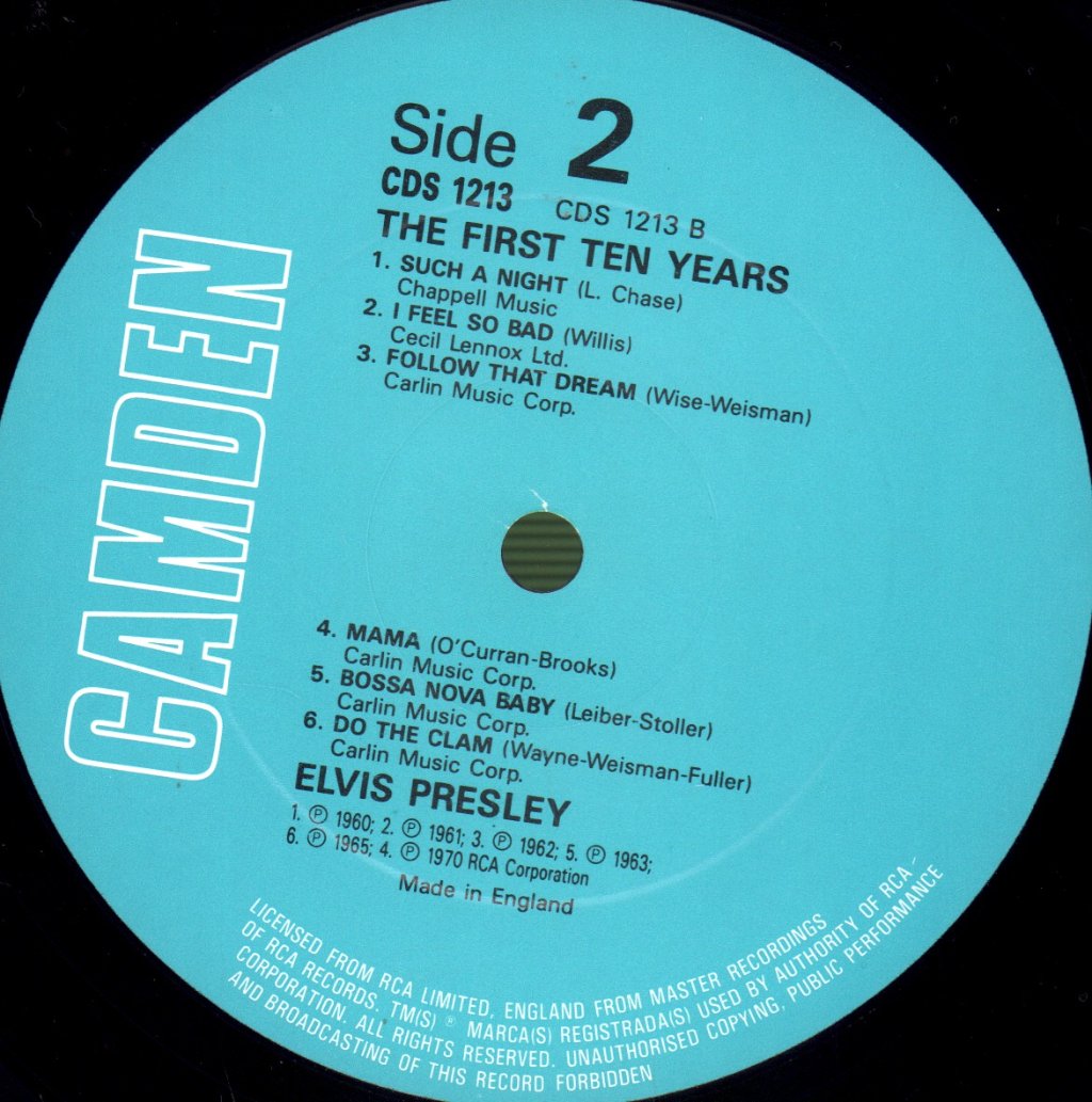 Elvis Presley - First Ten Years - Lp