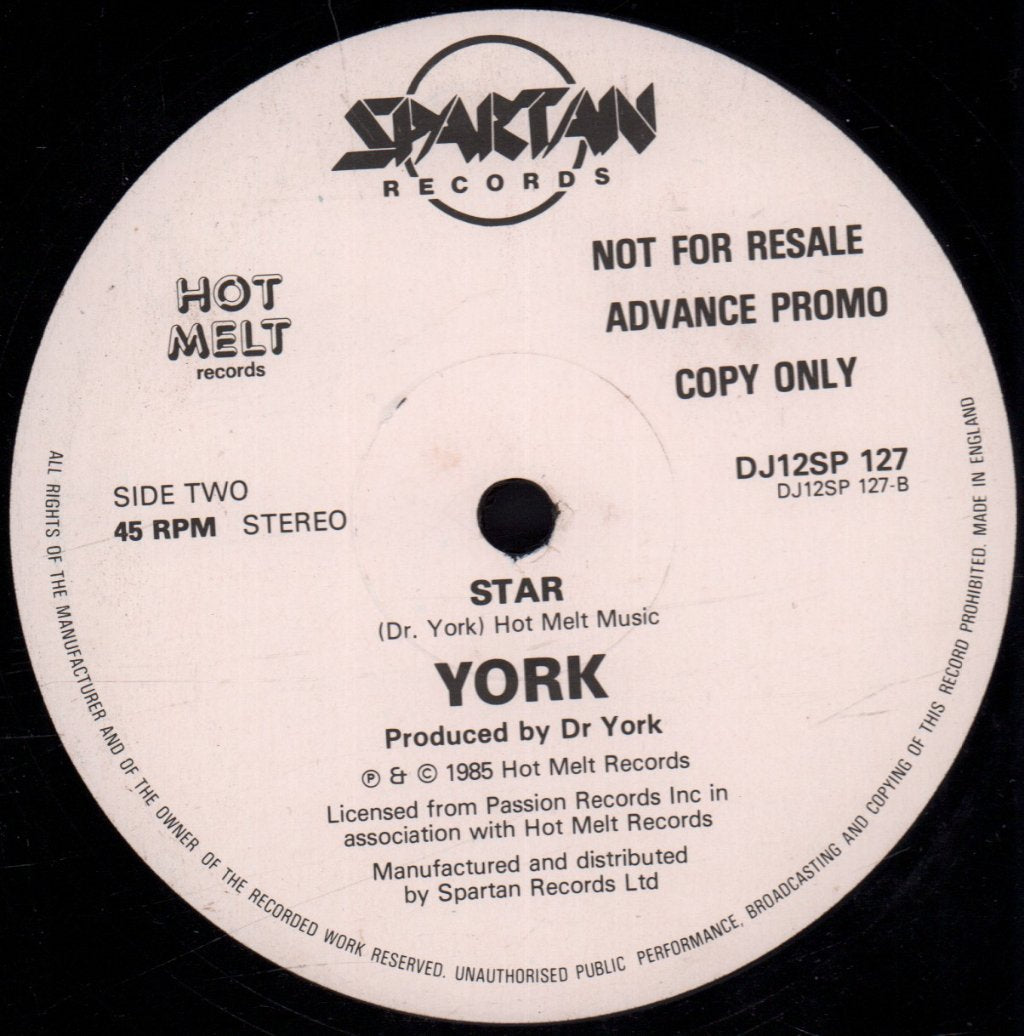 York (80'S Pop) - Plain As Black And White - 12 Inch