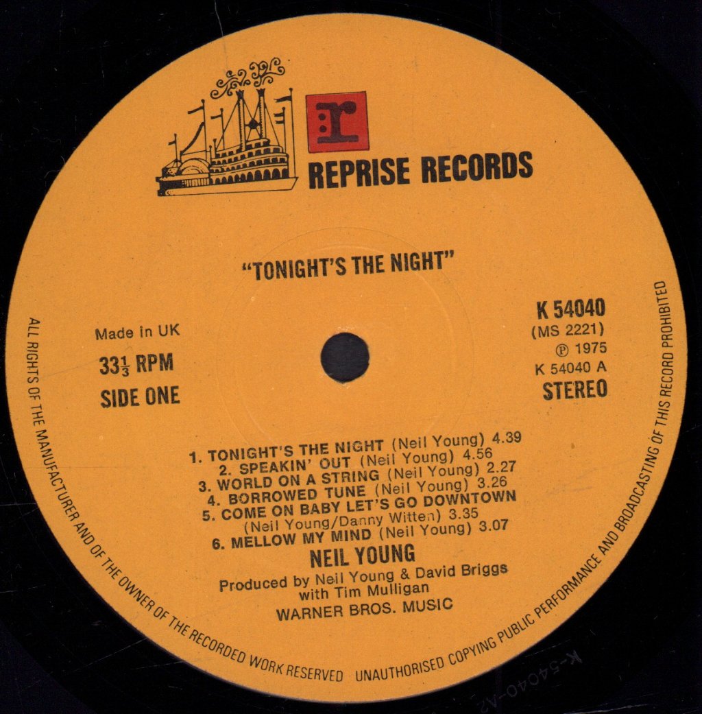 Neil Young - Tonight's The Night - Lp