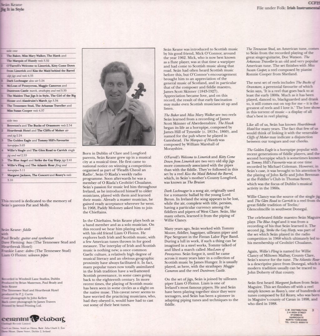 Sean Keane - Jig It In Style - Lp