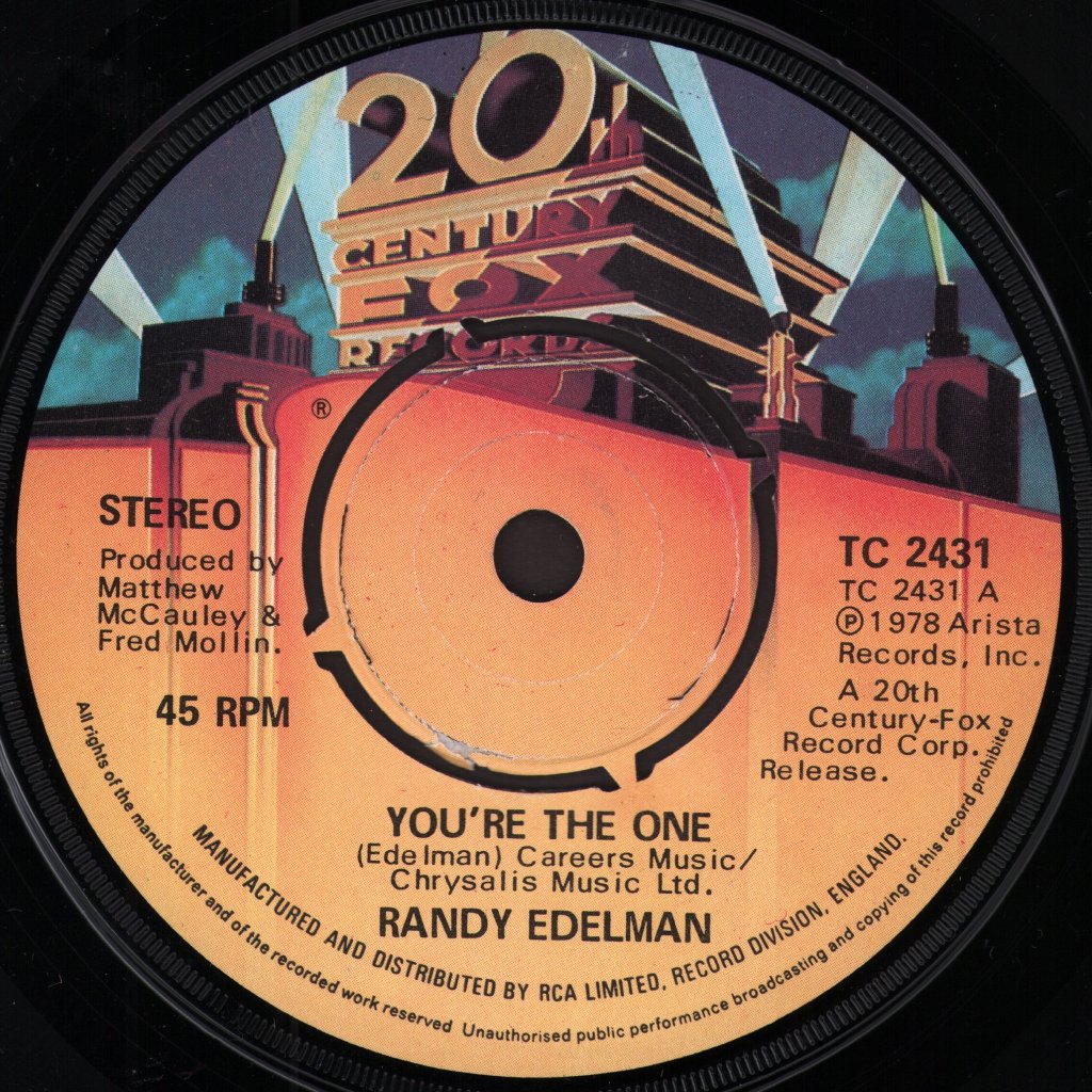 Randy Edelman - You're The One - 7 Inch