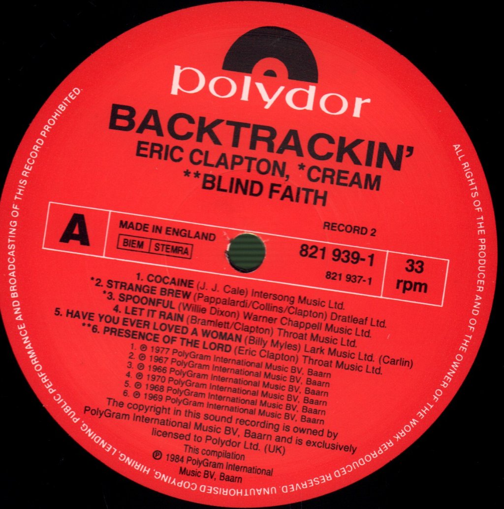 Eric Clapton - Backtrackin' (22 Tracks Spanning The Career Of A Rock Legend) - Double Lp