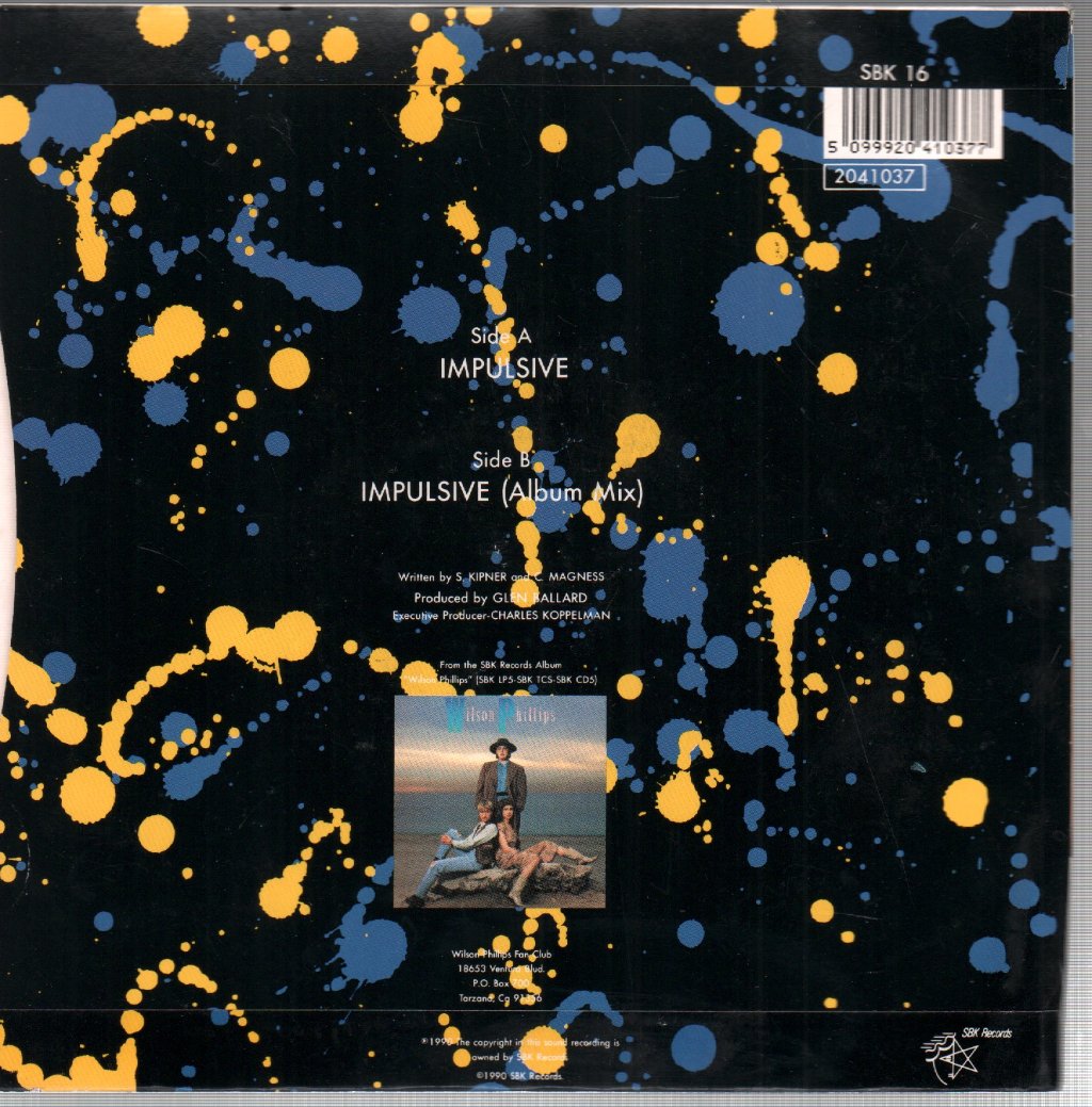 Wilson Phillips - Impulsive - 7 Inch