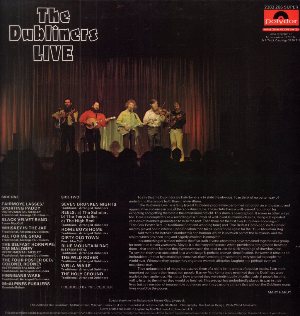 Dubliners - Live - Lp